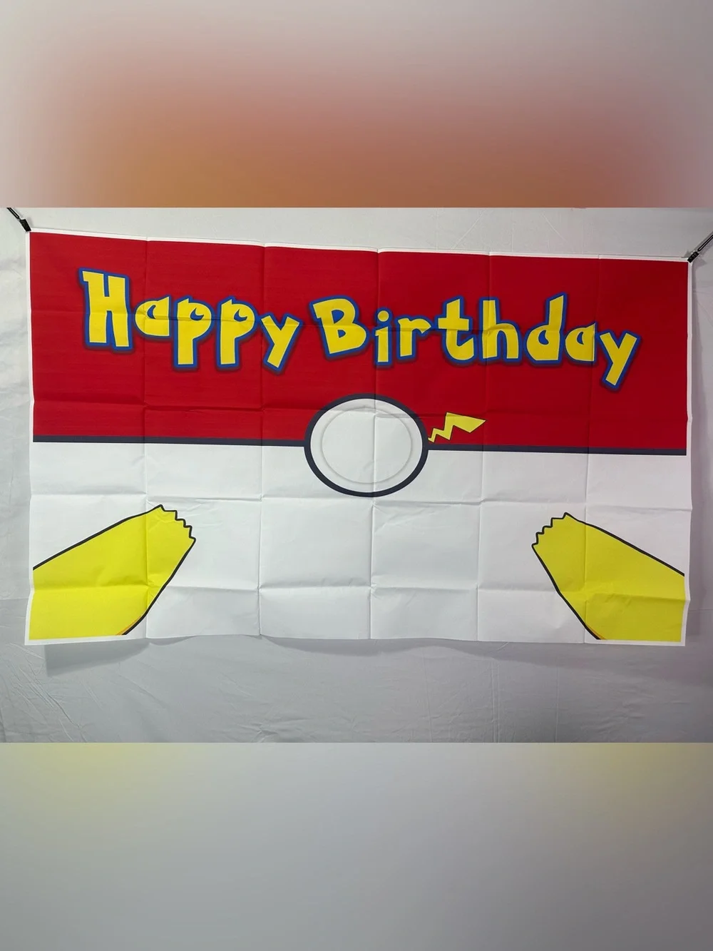 Pokemon Happy Birthday Backdrop Banner 5x3Ft.